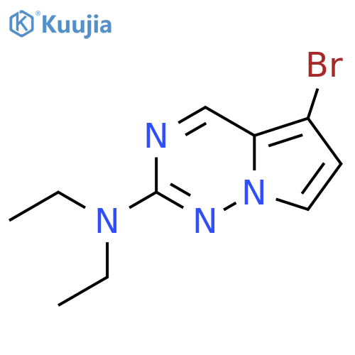 5-Bromo-N,N-diethylpyrrolo[2,1-f][1,2,4]triazin-2-amine structure