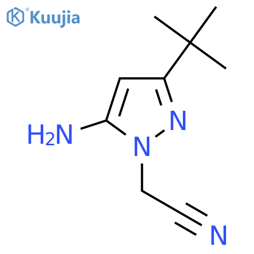 2-(5-Amino-3-(tert-butyl)-1H-pyrazol-1-yl)acetonitrile structure