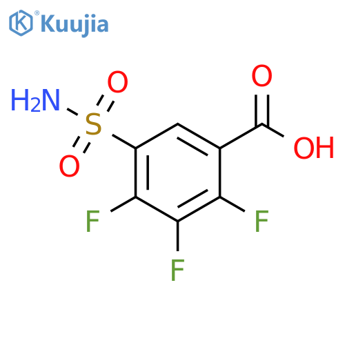 2,3,4-trifluoro-5-sulfamoylbenzoic acid structure