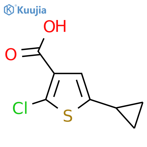 2-Chloro-5-cyclopropylthiophene-3-carboxylic acid structure