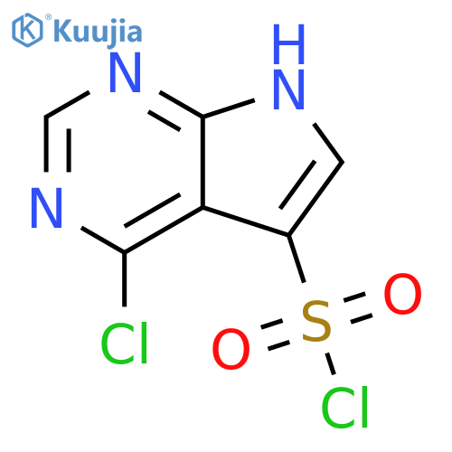 4-chloro-7H-pyrrolo2,3-dpyrimidine-5-sulfonyl chloride structure