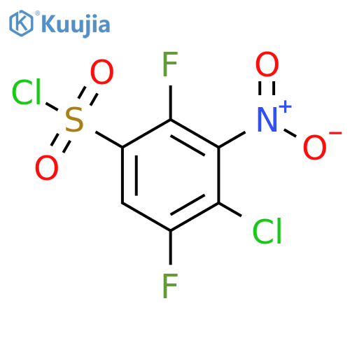 4-chloro-2,5-difluoro-3-nitrobenzene-1-sulfonyl chloride structure