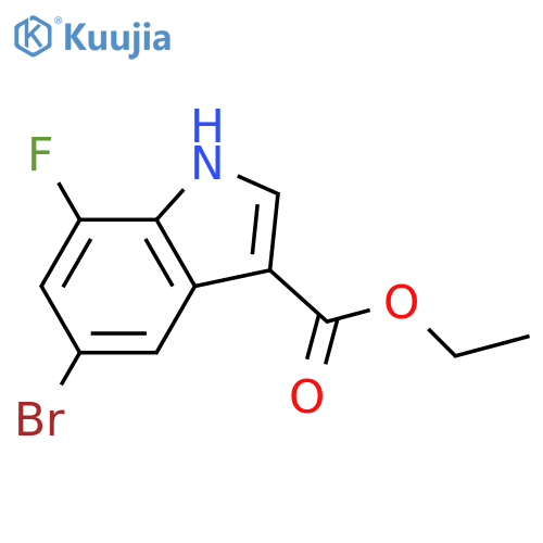 Ethyl5-Bromo-7-fluoroindole-3-carboxylate structure