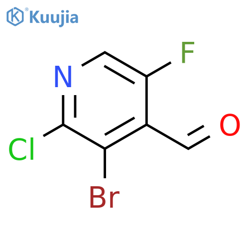 3-bromo-2-chloro-5-fluoropyridine-4-carbaldehyde structure