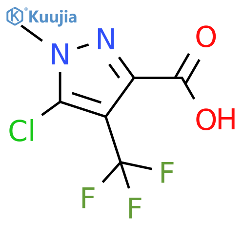 5-chloro-1-methyl-4-(trifluoromethyl)-1H-pyrazole-3-carboxylic acid structure