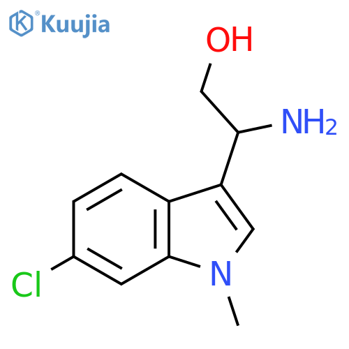 2-amino-2-(6-chloro-1-methyl-1H-indol-3-yl)ethan-1-ol structure