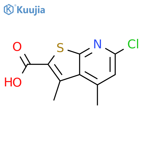 6-chloro-3,4-dimethylthieno2,3-bpyridine-2-carboxylic acid structure
