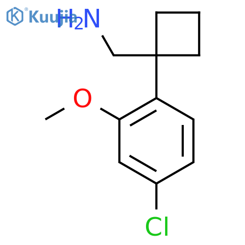 1-(4-chloro-2-methoxyphenyl)cyclobutylmethanamine structure