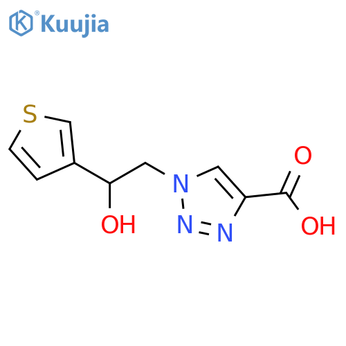 1-[2-hydroxy-2-(thiophen-3-yl)ethyl]-1H-1,2,3-triazole-4-carboxylic acid structure