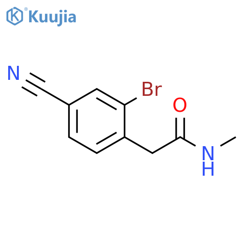 Benzeneacetamide, 2-bromo-4-cyano-N-methyl- structure