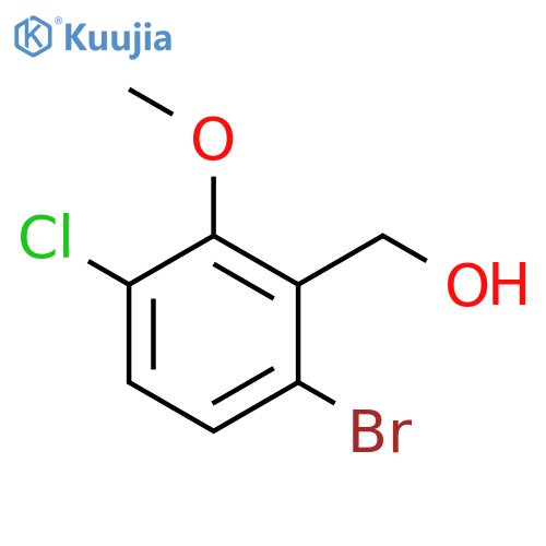 Benzenemethanol, 6-bromo-3-chloro-2-methoxy- structure
