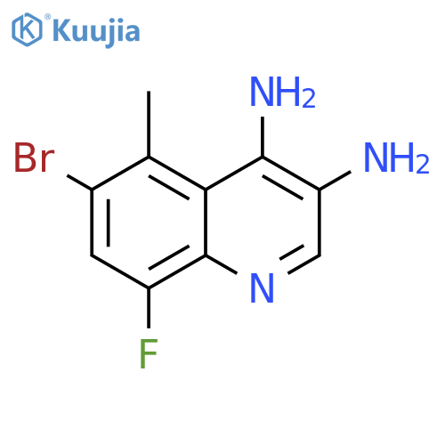 3,4-Quinolinediamine, 6-bromo-8-fluoro-5-methyl- structure