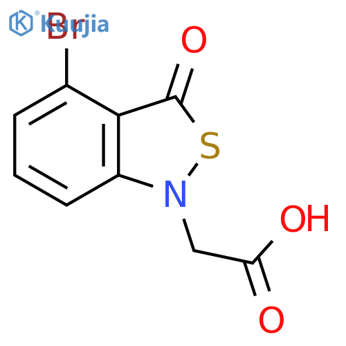 2,1-Benzisothiazole-1(3H)-acetic acid, 4-bromo-3-oxo- structure