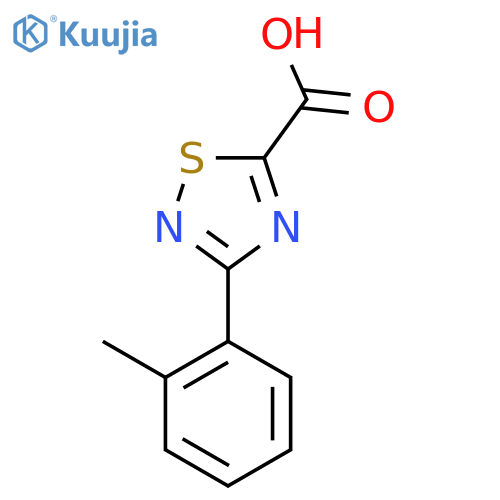 3-(2-Methylphenyl)-1,2,4-thiadiazole-5-carboxylic acid structure
