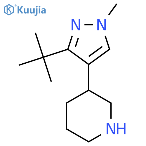 3-(3-tert-butyl-1-methyl-1H-pyrazol-4-yl)piperidine structure