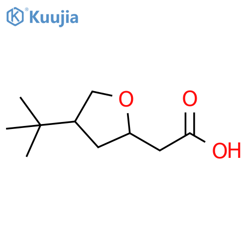2-Furanacetic acid, 4-(1,1-dimethylethyl)tetrahydro- structure