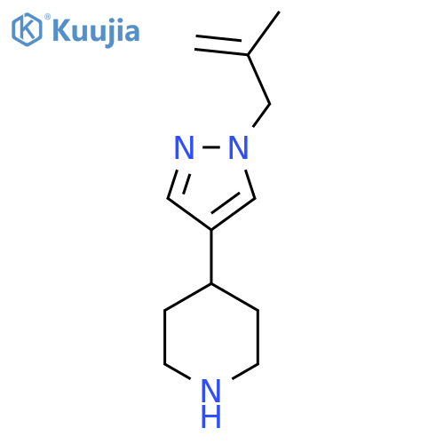 4-[1-(2-methylprop-2-en-1-yl)-1H-pyrazol-4-yl]piperidine structure