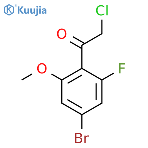 1-(4-bromo-2-fluoro-6-methoxyphenyl)-2-chloroethan-1-one structure