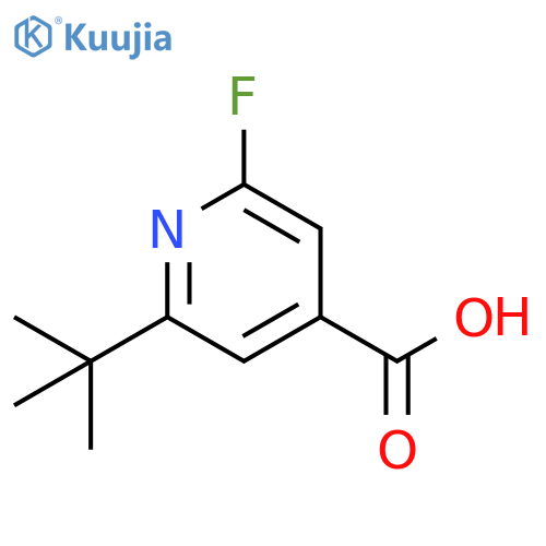 2-tert-butyl-6-fluoropyridine-4-carboxylic acid structure