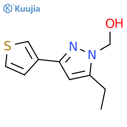 (5-ethyl-3-(thiophen-3-yl)-1H-pyrazol-1-yl)methanol structure