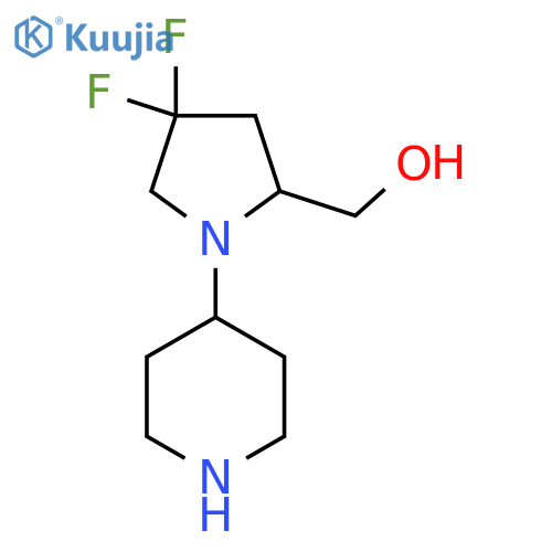(4,4-Difluoro-1-(piperidin-4-yl)pyrrolidin-2-yl)methanol structure