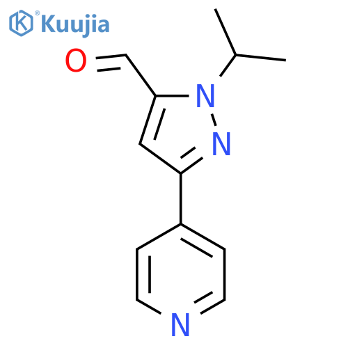 1-isopropyl-3-(pyridin-4-yl)-1H-pyrazole-5-carbaldehyde structure