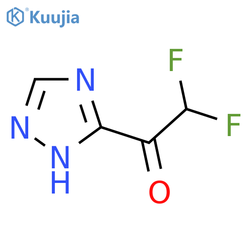 2,2-difluoro-1-(1H-1,2,4-triazol-3-yl)ethan-1-one structure