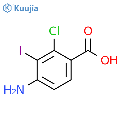 Benzoic acid, 4-amino-2-chloro-3-iodo- structure