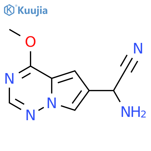 2-amino-2-{4-methoxypyrrolo[2,1-f][1,2,4]triazin-6-yl}acetonitrile structure