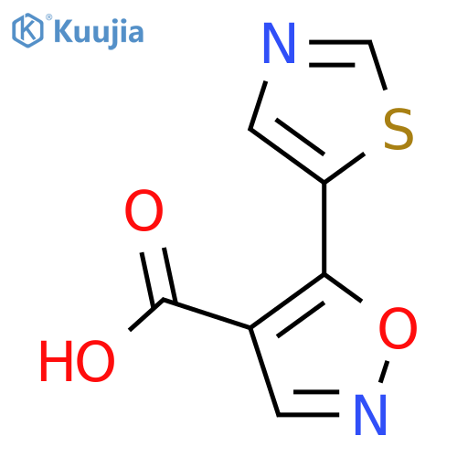 5-(1,3-thiazol-5-yl)-1,2-oxazole-4-carboxylic acid structure