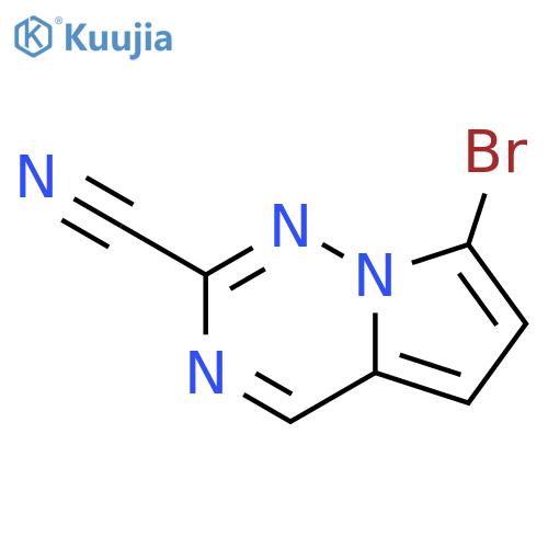 7-bromopyrrolo[2,1-f][1,2,4]triazine-2-carbonitrile structure