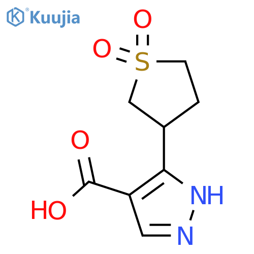 5-(1,1-dioxo-1lambda6-thiolan-3-yl)-1H-pyrazole-4-carboxylic acid structure