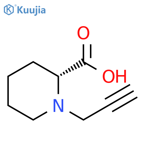 2-Piperidinecarboxylic acid, 1-(2-propyn-1-yl)-, (2R)- structure
