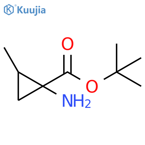 Cyclopropanecarboxylic acid, 1-amino-2-methyl-, 1,1-dimethylethyl ester structure