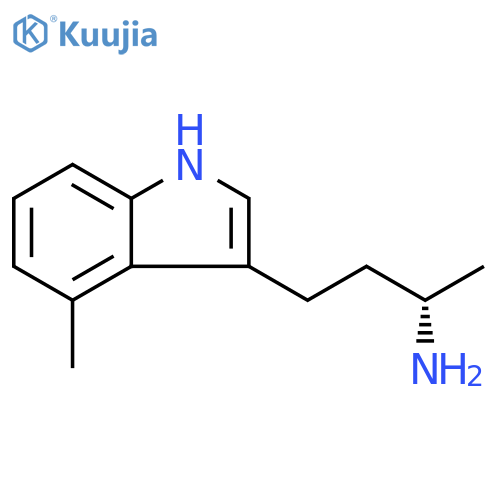 1H-Indole-3-propanamine, α,4-dimethyl-, (αS)- structure