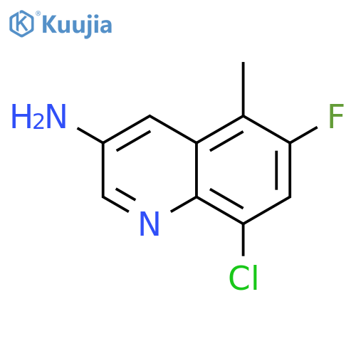 3-Quinolinamine, 8-chloro-6-fluoro-5-methyl- structure
