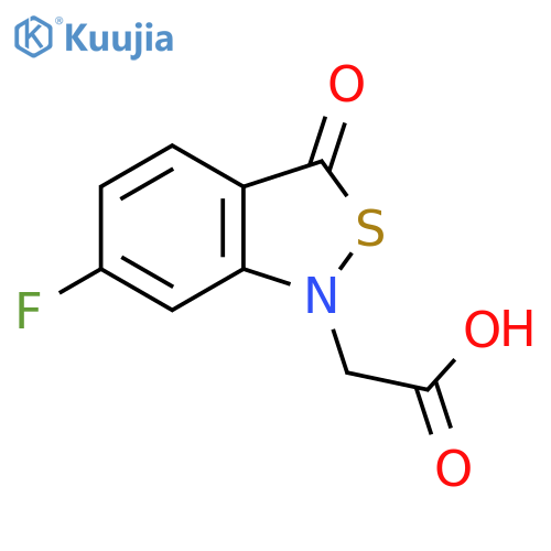 2-(6-Fluoro-3-oxo-2,1-benzothiazol-1-yl)acetic acid structure