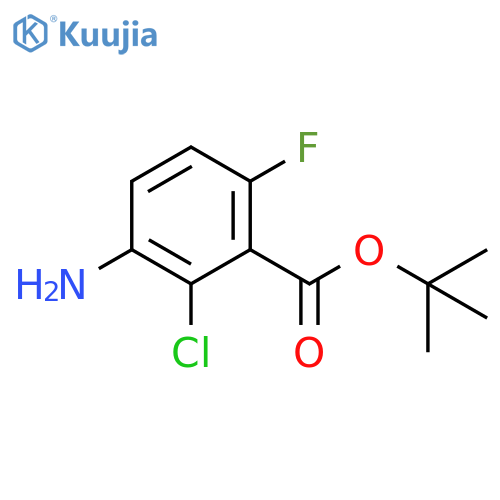 tert-butyl 3-amino-2-chloro-6-fluorobenzoate structure