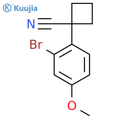 1-(2-bromo-4-methoxyphenyl)cyclobutane-1-carbonitrile structure