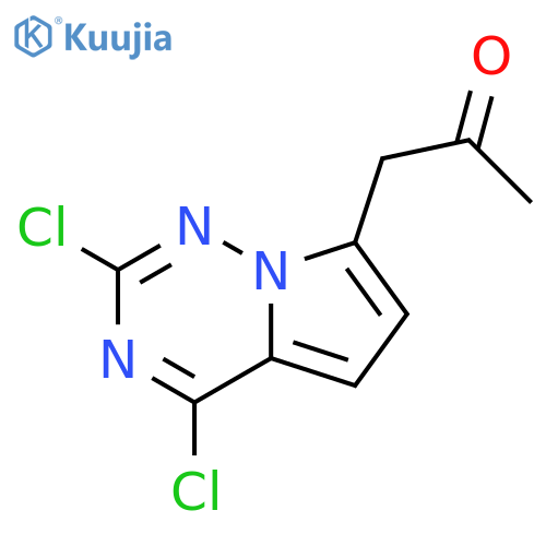 1-{2,4-dichloropyrrolo[2,1-f][1,2,4]triazin-7-yl}propan-2-one structure