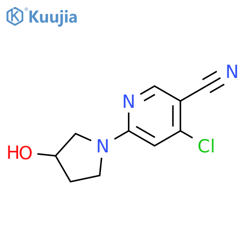 3-Pyridinecarbonitrile, 4-chloro-6-(3-hydroxy-1-pyrrolidinyl)- structure