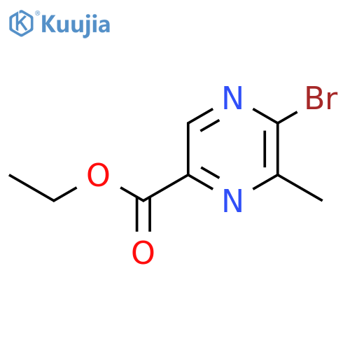 Ethyl 5-bromo-6-methylpyrazine-2-carboxylate structure