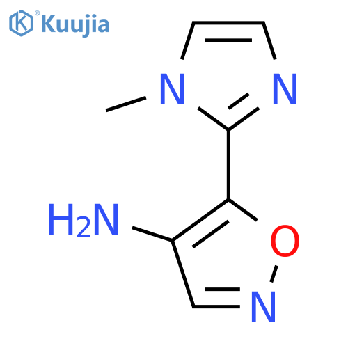 5-(1-methyl-1H-imidazol-2-yl)-1,2-oxazol-4-amine structure