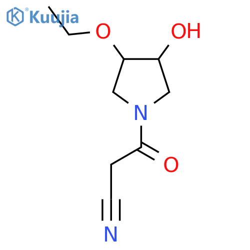 3-(3-Ethoxy-4-hydroxypyrrolidin-1-yl)-3-oxopropanenitrile structure