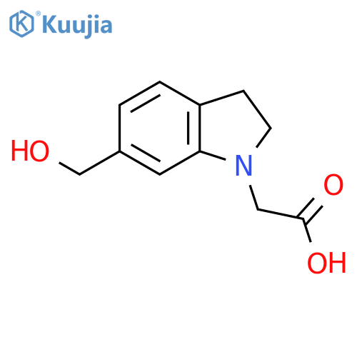 2-(6-(Hydroxymethyl)indolin-1-yl)acetic acid structure