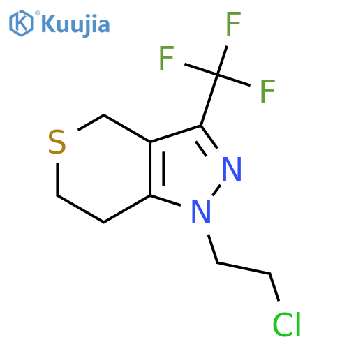 1-(2-Chloroethyl)-3-(trifluoromethyl)-1,4,6,7-tetrahydrothiopyrano[4,3-c]pyrazole structure