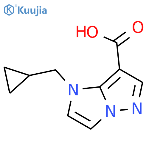 1-(cyclopropylmethyl)-1H-imidazo[1,2-b]pyrazole-7-carboxylic acid structure