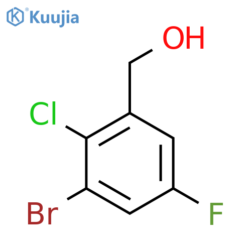 (3-Bromo-2-chloro-5-fluorophenyl)methanol structure
