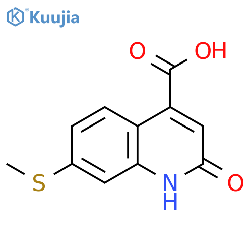 7-(methylsulfanyl)-2-oxo-1,2-dihydroquinoline-4-carboxylic acid structure