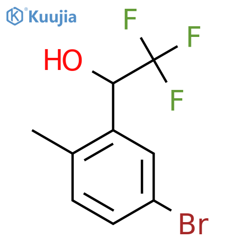 1-(5-bromo-2-methylphenyl)-2,2,2-trifluoroethan-1-ol structure